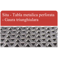 Sita - Tabla metalica perforata gaura triunghiulara 2.5 mm